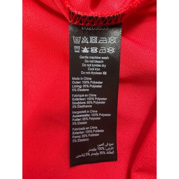 Avenue Studio Women's Plus Size 30/32 Blouse With Flowy Layers Deep Coral - Picture 5 of 9